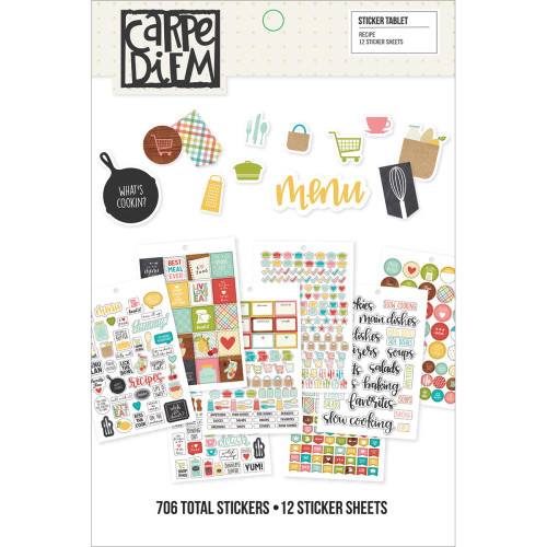 Carpe Diem - Simple Stories - A5 Sticker Book - Recipe